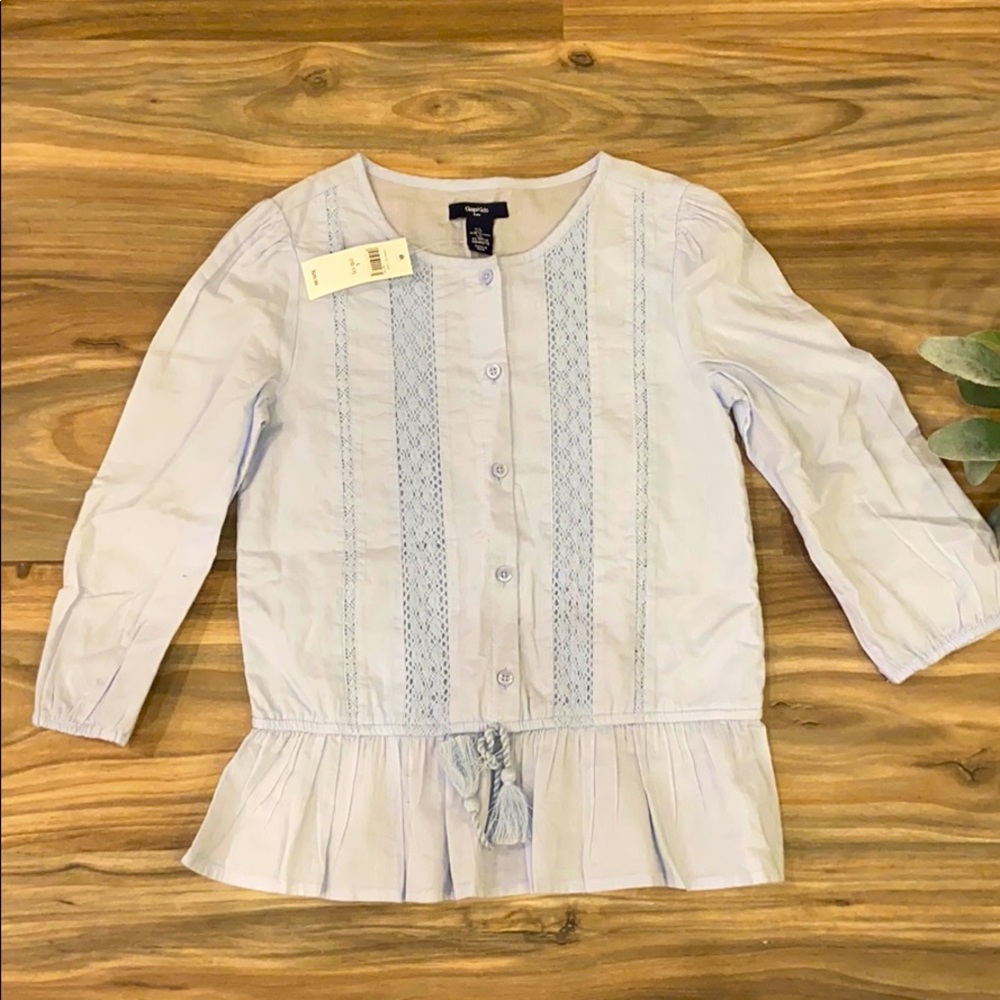 Light blue button down long sleeve shirt